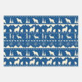 Nordische Sweater Beige Karierte Wintertiere Geschenkpapier Set (Vorderseite 2)