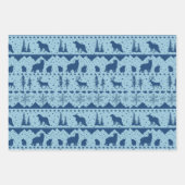 Nordische Sweater Blau- und Weißwintertiere Geschenkpapier Set (Vorderseite 3)