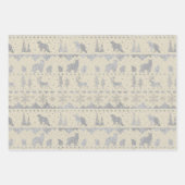 Nordische Sweater Neutral Beige Silber Wintertiere Geschenkpapier Set (Vorderseite 2)