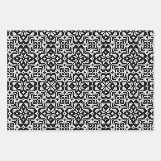 Nordische Sweatmuster Geschenkpapier Set (Vorderseite 2)