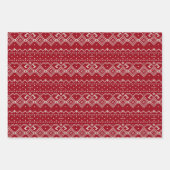 Nordische Sweatmuster Geschenkpapier Set (Vorderseite)