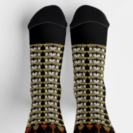 Nordische Tiere Weihnachtsbäume Goldene Bärenstars Socken