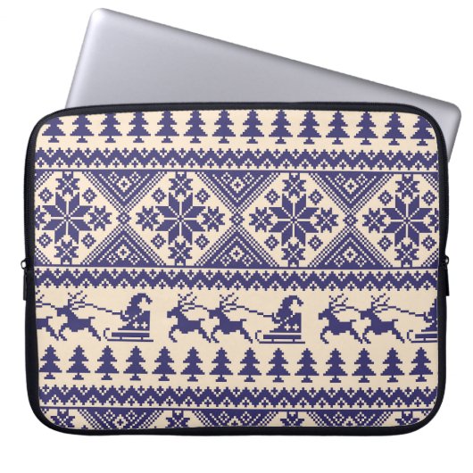 Nordische Tradition: Nahtloses Muster Laptopschutzhülle (Vorderseite)