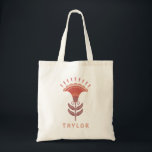 Nordische Volkskunst-Blume Tragetasche<br><div class="desc">personalisierter Name Tasche</div>
