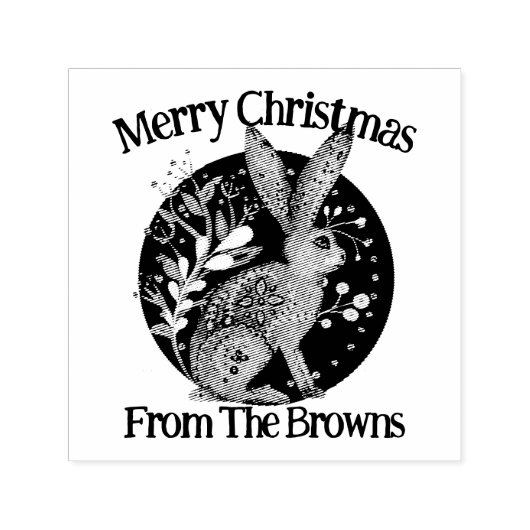 Nordische Volkskunst, Waldtiere, Hasen Permastempel (Design)