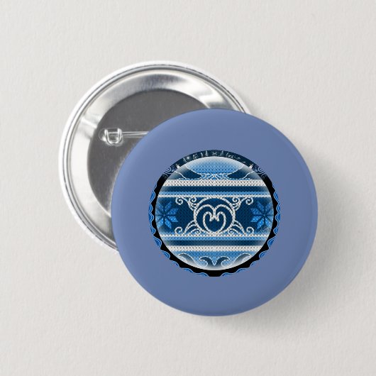 Nordische Weihnachten Button (Vorne & Hinten)