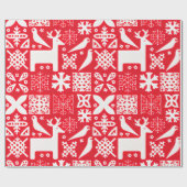 Nordische Weihnachten Geschenkpapier (Flach)