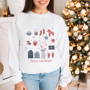 Nordische Weihnachten Merry and Bright Sweatshirt