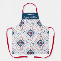 Nordische Weihnachten mit Rentier und Schneeflocke