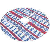 Nordische Weihnachtsbäume Polyester Weihnachtsbaumdecke (Schrägansicht)