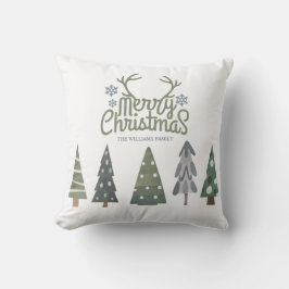 Nordische Weihnachtsbaumen Antlers Frohe Weihnacht Kissen
