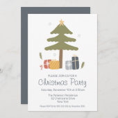 Nordische Weihnachtsbaumfeier Einladung (Vorne/Hinten)
