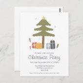 Nordische Weihnachtsbaumfeier Postkarte (Vorne/Hinten)