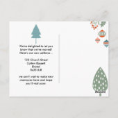 Nordische Weihnachtsfeiertage Adressierung Skandin Postkarte (Rückseite)