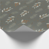 Nordische Weihnachtslandschaft Geschenkpapier (Ecke)