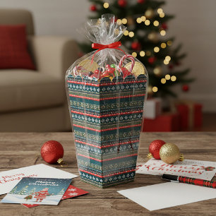 Nordische Weihnachtsmuster Geschenkschachtel