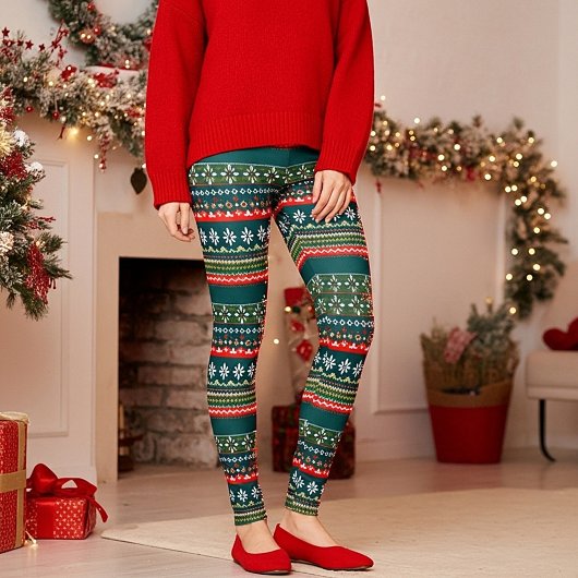 Nordische Weihnachtsmuster Leggings