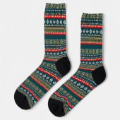 Nordische Weihnachtsmuster Socken (Linkes Detail)