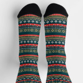 Nordische Weihnachtsmuster Socken (Oben)