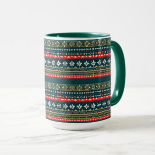 Nordische Weihnachtsmuster Tasse