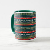 Nordische Weihnachtsmuster Tasse (Vorderseite Links)