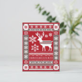 Nordische Weihnachtspostkarte Postkarte (Stehend Vorderseite)