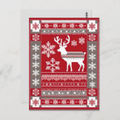 Nordische Weihnachtspostkarte Postkarte (Vorne/Hinten)