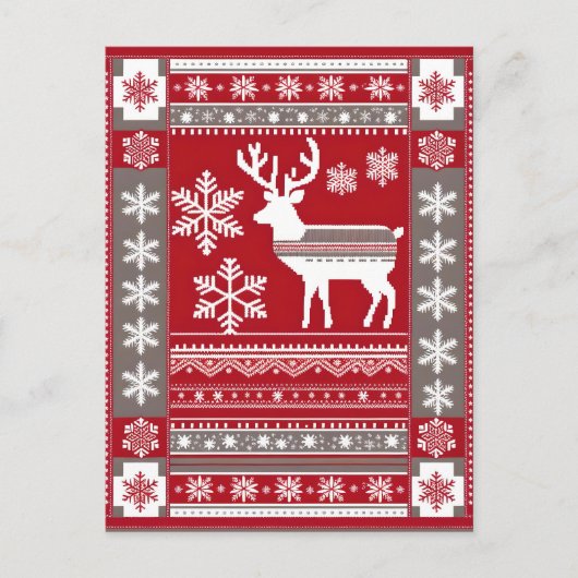 Nordische Weihnachtspostkarte Postkarte (Vorderseite)