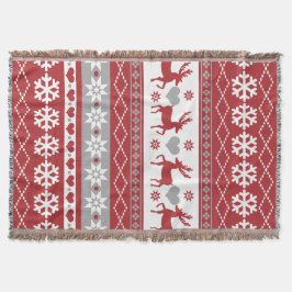 Nordische Weihnachtsren-Liebethrow-Decke Decke