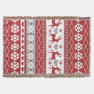Nordische Weihnachtsren-Liebethrow-Decke Decke