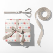 Nordische Weihnachtsschneeflocken Geschenkpapier