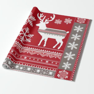 Nordische Weihnachtsverpackung Geschenkpapier