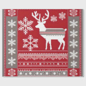 Nordische Weihnachtsverpackung Geschenkpapier (Flach)