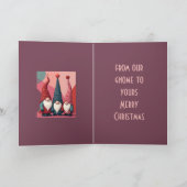 Nordische Weihnachtswichte Retro Moderner Weihnach Karte (Innenseite)