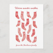 Nordische Weihnachtszeit-Strümpfe - Postkarte (Vorderseite)