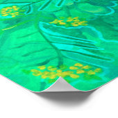 Nordische Wildblumen Sommer-Blume Blumenbemalung Poster (Ecke)