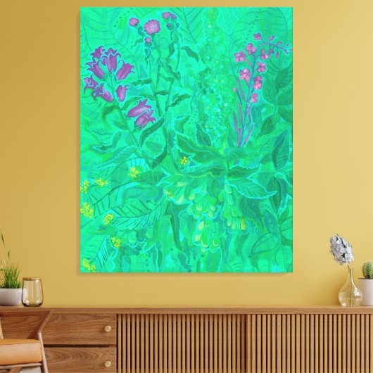 Nordische Wildblumen Sommer-Blume Blumengestein Leinwanddruck (Insitu (Wohnzimmer))