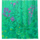 Nordische Wildblumen Sommerliche Blume Blumenmuseu Duschvorhang (Vorderseite)