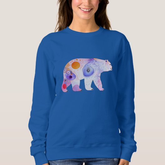 Nordischer Bär in Wasserfarbe Sweatshirt (Vorderseite)