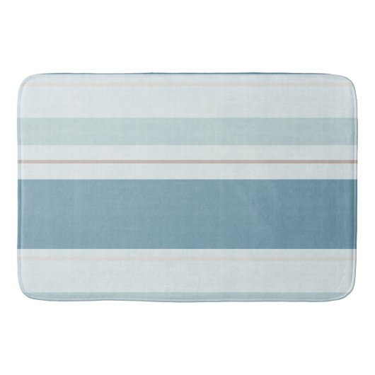 Nordischer Blaue Horizontstreifen Badematte (Vorderseite)