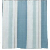 Nordischer Blaue Horizontstreifen Duschvorhang (Vorderseite)