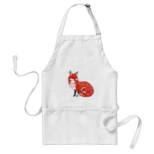 Nordischer Fox mit Leaf-Mustern Schürze (Vorne)
