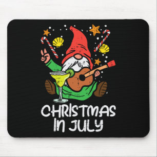 Nordischer Gnom Weihnachtsmann spielt Gitarre Weih Mousepad