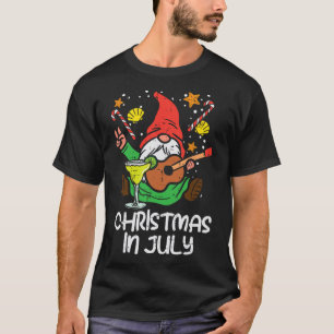 Nordischer Gnom Weihnachtsmann spielt Gitarre Weih T-Shirt