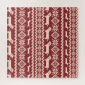 Nordischer Hund: Quirky Illustrationsmuster. Puzzle (Horizontal)