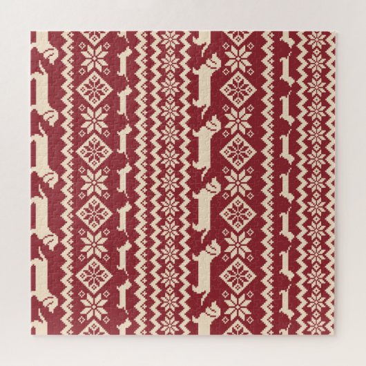 Nordischer Hund: Quirky Illustrationsmuster. Puzzle (Horizontal)