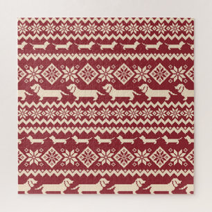 Nordischer Hund: Quirky Illustrationsmuster. Puzzle