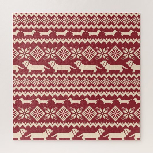 Nordischer Hund: Quirky Illustrationsmuster. Puzzle (Vertikal)