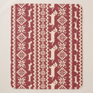 Nordischer Hund: Quirky Illustrationsmuster. Sherpadecke