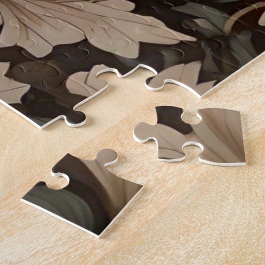 Nordischer Kardinal Bird William Morris Inspiriert Puzzle (Seite)